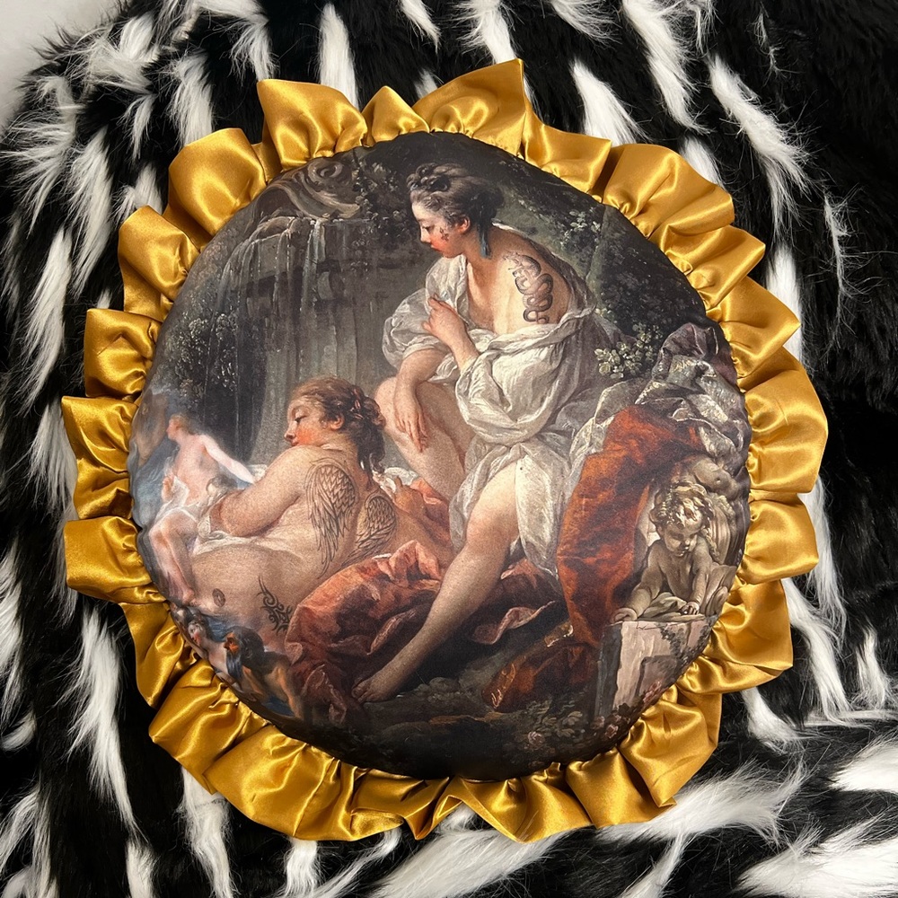 Dolls Kill Da Vinci My Dying Love Throw Pillow